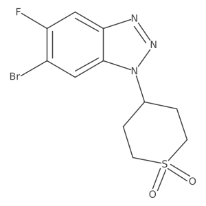 4-(6-bromo-5-fluoro-1H-1,2,3-benzotriazol-1-yl)-1lambda6-thiane-1,1-dione Structure