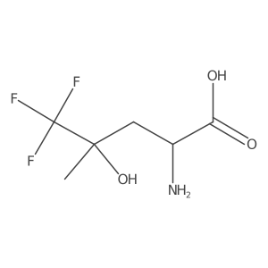 (2R)-2-amino-5,5,5-trifluoro-4-hydroxy-4-methylpentanoic acid结构式