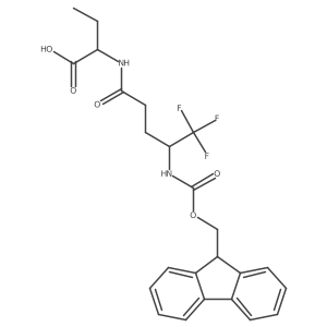 2-[(4S)-4-({[(9H-fluoren-9-yl)methoxy]carbonyl}amino)-5,5,5-trifluoropentanamido]butanoic acid Structure