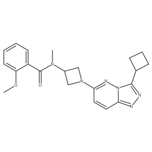 N-(1-(3-cyclobutyl-[1,2,4]triazolo[4,3-b]pyridazin-6-yl)azetidin-3-yl)-2-methoxy-N-methylbenzamide结构式