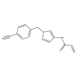 N-[1-[(4-Cyanophenyl)methyl]pyrazol-4-yl]prop-2-enamide Structure