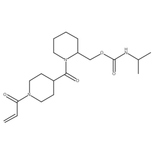 [1-(1-Prop-2-enoylpiperidine-4-carbonyl)piperidin-2-yl]methyl N-propan-2-ylcarbamate结构式