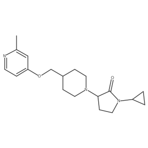 1-Cyclopropyl-3-(4-{[(2-methylpyridin-4-yl)oxy]methyl}piperidin-1-yl)pyrrolidin-2-one结构式