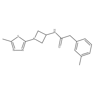 N-[1-(5-methyl-1,3,4-thiadiazol-2-yl)azetidin-3-yl]-2-(3-methylphenyl)acetamide结构式
