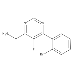 1-[6-(2-Bromophenyl)-5-fluoropyrimidin-4-yl]methanamine结构式