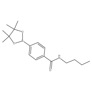 N-butyl-4-(tetramethyl-1,3,2-dioxaborolan-2-yl)benzamide结构式