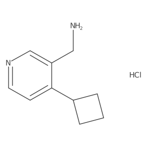(4-Cyclobutylpyridin-3-yl)methanamine hydrochloride Structure