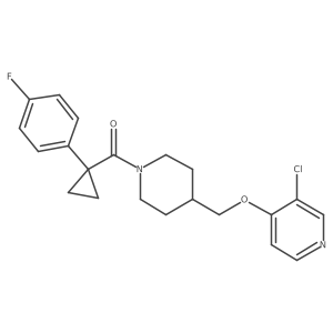 3-Chloro-4-({1-[1-(4-fluorophenyl)cyclopropanecarbonyl]piperidin-4-yl}methoxy)pyridine结构式