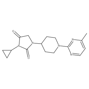 3-Cyclopropyl-1-[1-(4-methylpyrimidin-2-yl)piperidin-4-yl]imidazolidine-2,4-dione Structure