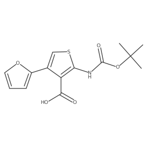 2-{[(Tert-butoxy)carbonyl]amino}-4-(furan-2-yl)thiophene-3-carboxylic acid Structure