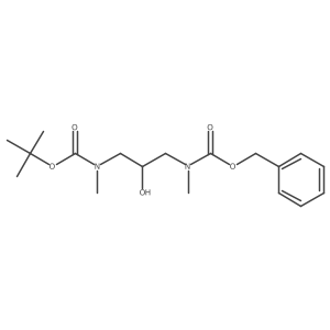 benzyl N-(3-{[(tert-butoxy)carbonyl](methyl)amino}-2-hydroxypropyl)-N-methylcarbamate结构式