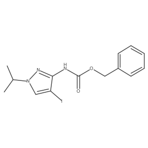 benzyl N-[4-iodo-1-(propan-2-yl)-1H-pyrazol-3-yl]carbamate结构式