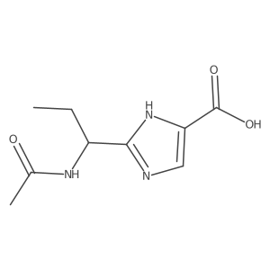 2-(1-acetamidopropyl)-1H-imidazole-4-carboxylic acid Structure