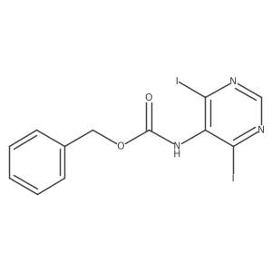 benzyl N-(4,6-diiodopyrimidin-5-yl)carbamate结构式
