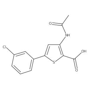 5-(3-Chlorophenyl)-3-acetamidothiophene-2-carboxylic acid Structure