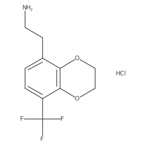 2-[8-(Trifluoromethyl)-2,3-dihydro-1,4-benzodioxin-5-yl]ethan-1-amine hydrochloride结构式