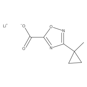 Lithium 3-(1-methylcyclopropyl)-1,2,4-oxadiazole-5-carboxylate结构式