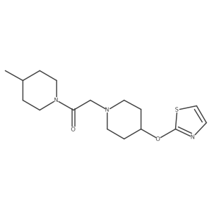 1-(4-Methylpiperidin-1-yl)-2-[4-(1,3-thiazol-2-yloxy)piperidin-1-yl]ethan-1-one结构式