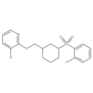 3-Chloro-2-{[1-(2-fluorobenzenesulfonyl)piperidin-3-yl]methoxy}pyridine Structure