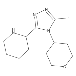 2-[5-methyl-4-(oxan-4-yl)-4H-1,2,4-triazol-3-yl]piperidine Structure