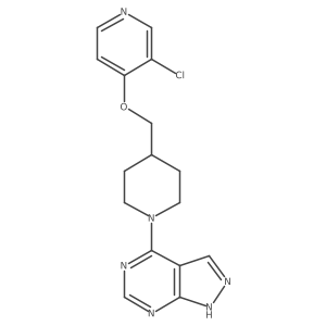 3-chloro-4-[(1-{1H-pyrazolo[3,4-d]pyrimidin-4-yl}piperidin-4-yl)methoxy]pyridine Structure