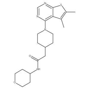 2-(1-{5,6-dimethylthieno[2,3-d]pyrimidin-4-yl}piperidin-4-yl)-N-(oxan-4-yl)acetamide Structure
