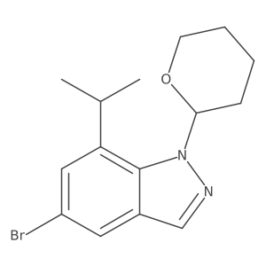 1H-Indazole, 5-bromo-7-(1-methylethyl)-1-(tetrahydro-2H-pyran-2-yl)- Structure