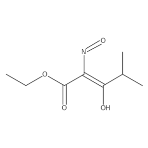Ethyl (E)-2-(hydroxyimino)-4-methyl-3-oxopentanoate结构式