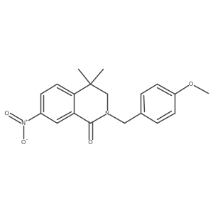 2-(4-Methoxy-benzyl)-4,4-dimethyl-7-nitro-3,4-dihydro-2H-isoquinolin-1-one Structure