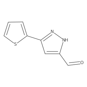 3-(thiophen-2-yl)-1H-pyrazole-5-carbaldehyde结构式