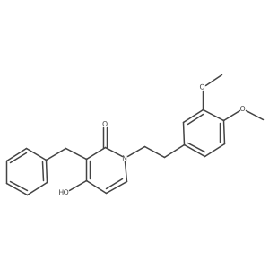 3-benzyl-1-(3,4-dimethoxyphenethyl)-4-hydroxy-2(1H)-pyridinone Structure