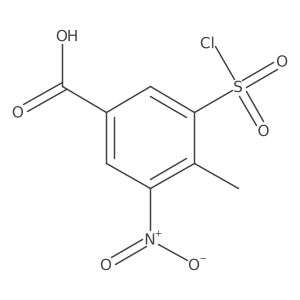 3-(Chlorosulfonyl)-4-methyl-5-nitrobenzoic acid结构式