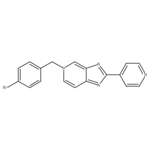 5-[(4-Bromophenyl)methyl]-2-(4-pyridyl)imidazo[4,5-c]pyridine结构式