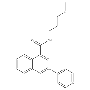 N-(3-methoxypropyl)-2-(pyridin-4-yl)quinoline-4-carboxamide结构式