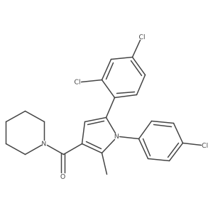 1-{[1-(4-Chlorophenyl)-5-(2,4-dichlorophenyl)-2-methyl-1h-pyrrole-3-yl]carbonyl}piperidine Structure
