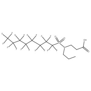 N-[(Perfluorooctyl)sulfonyl]-N-propyl-beta-alanine Structure