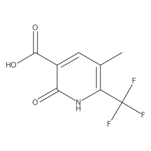 1,2-Dihydro-5-methyl-2-oxo-6-(trifluoromethyl)-3-pyridinecarboxylic acid结构式