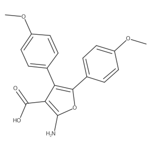 2-Amino-4,5-bis(4-methoxyphenyl)-3-furancarboxylic acid结构式