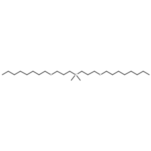N,N-Dimethyl-3-(octyloxy)-N-[3-(octyloxy)propyl]-1-propanaminium结构式