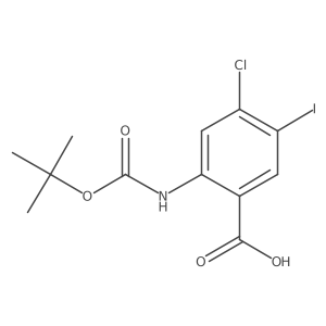 2-{[(Tert-butoxy)carbonyl]amino}-4-chloro-5-iodobenzoic acid Structure