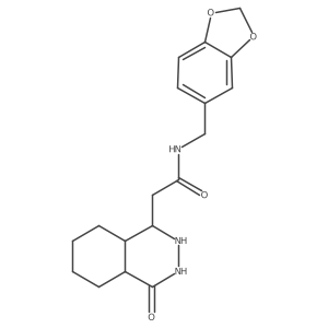 N-(1,3-benzodioxol-5-ylmethyl)-2-(4-oxo-2,3,4a,5,6,7,8,8a-octahydro-1H-phthalazin-1-yl)acetamide Structure