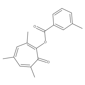 2,4,6-Trimethyl-7-oxo-1,3,5-cycloheptatrien-1-yl 3-methylbenzoate Structure
