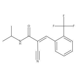 (Z)-2-Cyano-N-propan-2-yl-3-[2-(trifluoromethyl)phenyl]prop-2-enamide Structure