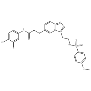 N-(3,4-Dichlorophenyl)-2-({3-[2-(4-methoxybenzenesulfonamido)ethyl]-[1,2,4]triazolo[4,3-B]pyridazin-6-YL}sulfanyl)acetamide结构式