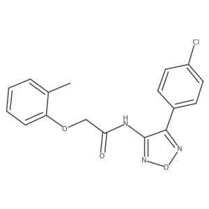 N-[4-(4-chlorophenyl)-1,2,5-oxadiazol-3-yl]-2-(2-methylphenoxy)acetamide Structure