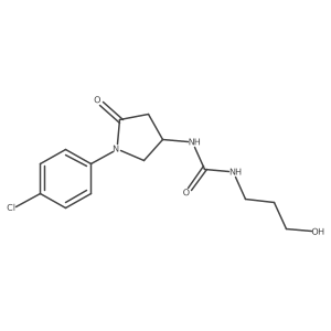1-[1-(4-Chlorophenyl)-5-oxopyrrolidin-3-yl]-3-(3-hydroxypropyl)urea Structure