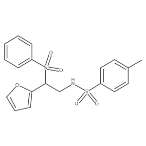 N-(2-(furan-2-yl)-2-(phenylsulfonyl)ethyl)-4-methylbenzenesulfonamide结构式