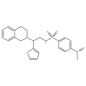 N-(2-(3,4-dihydroisoquinolin-2(1H)-yl)-2-(furan-2-yl)ethyl)-4-nitrobenzenesulfonamide Structure