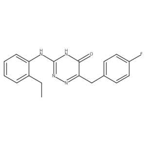 3-((2-ethylphenyl)amino)-6-(4-fluorobenzyl)-1,2,4-triazin-5(4H)-one Structure