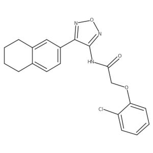 2-(2-chlorophenoxy)-N-[4-(5,6,7,8-tetrahydronaphthalen-2-yl)-1,2,5-oxadiazol-3-yl]acetamide结构式
